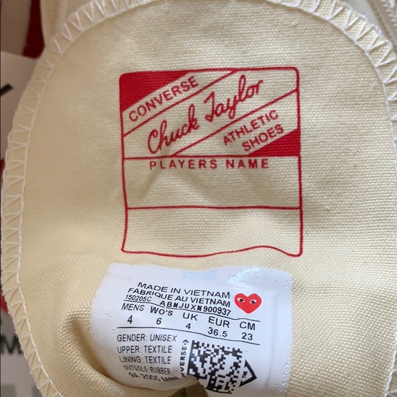🔴Sold🔴Men’s Comme des garçons converse - Picture 6 of 7